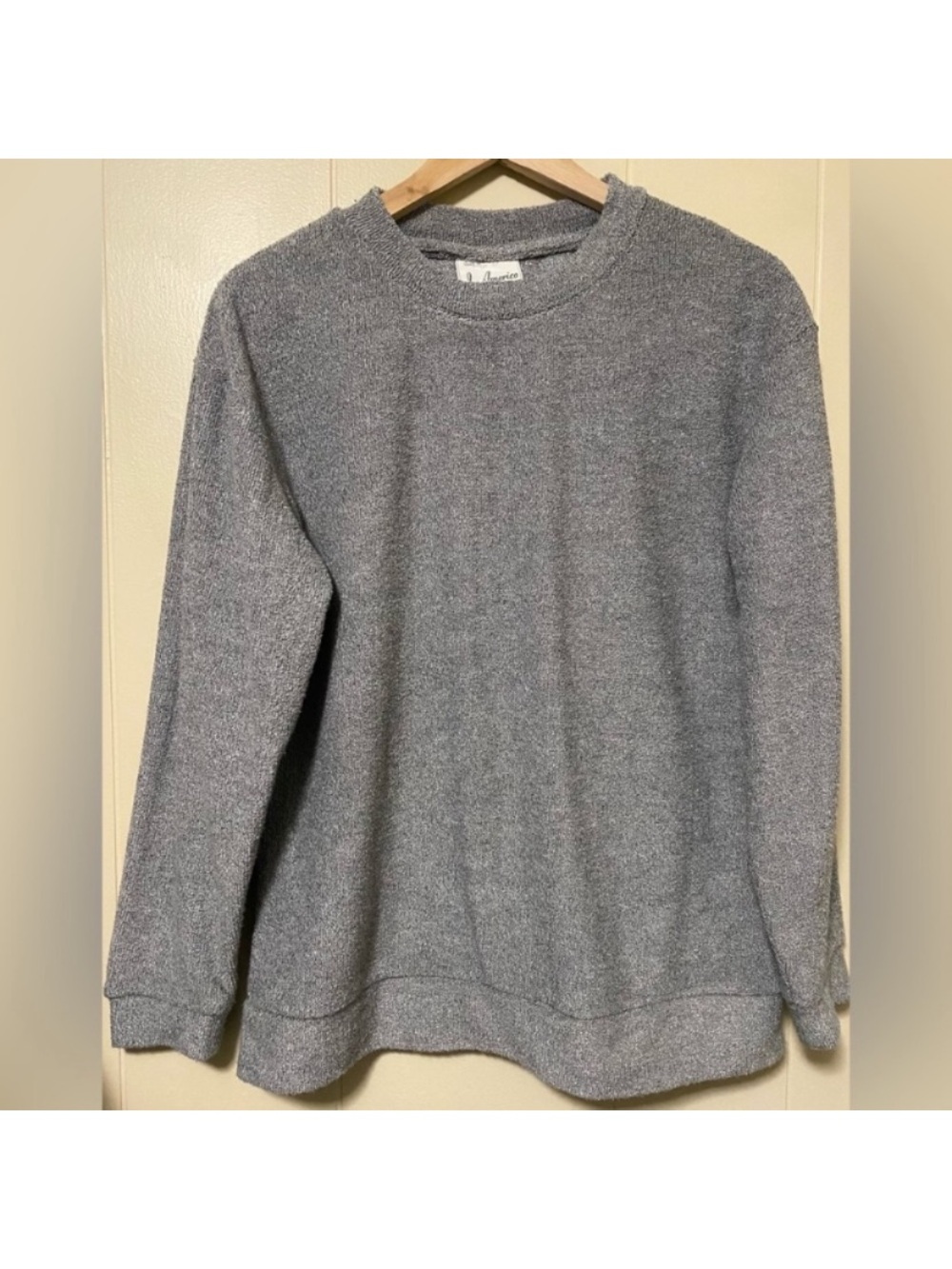 J. America Heather Gray Crewneck Pullover